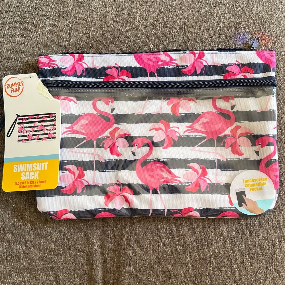 Pink Flamingo Swimsuit Sack